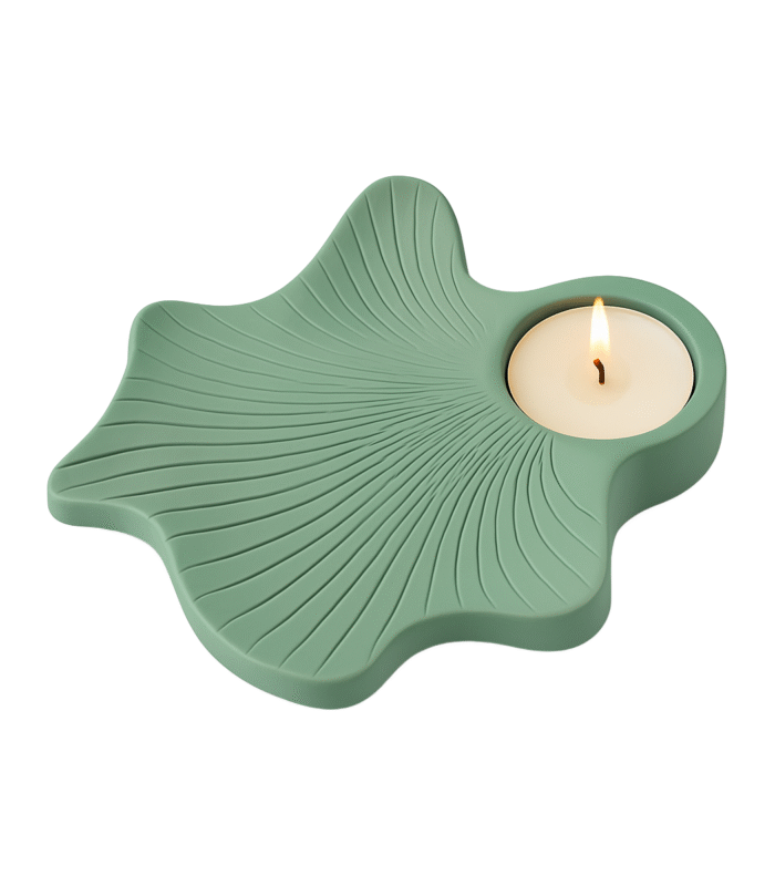 Ginko Leaf Candle Holder - Image 1
