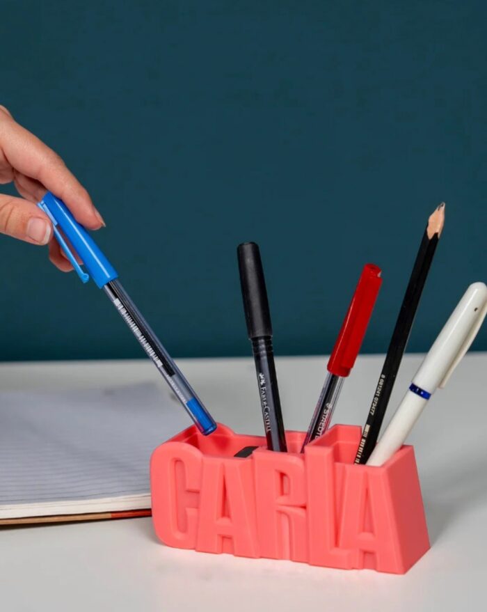 3D Desk Name Pen Holder - Image 1